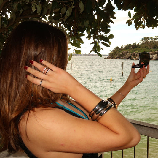 NOUR SILVER LINKED RING